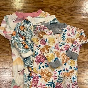 Burts bees Baby pajamas, set of 3, 3-6mo. Very good condition